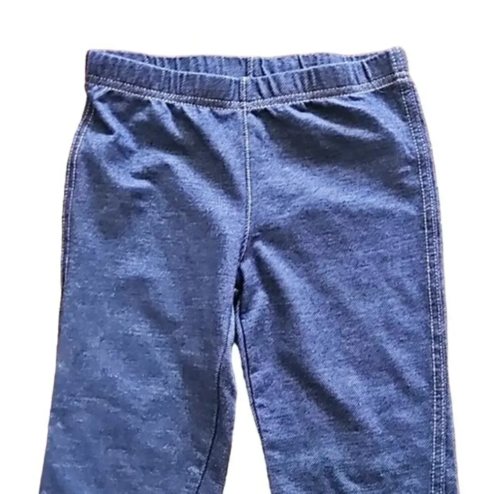 Carter's Girls Jeggings Size 6/6X Blue Denim Wash Stretch Pull-On Pants EUC
